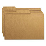 Smead Heavyweight Kraft File Folders, 1/3-Cut Tabs, Legal Size, 11 pt. Kraft, 100/Box view 1