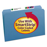 Smead Reinforced Top Tab Colored File Folders, Straight Tab, Legal Size, Blue, 100/Box view 5