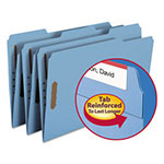 Smead Top Tab Colored 2-Fastener Folders, 1/3-Cut Tabs, Legal Size, Blue, 50/Box view 1