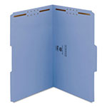 Smead Top Tab Colored 2-Fastener Folders, 1/3-Cut Tabs, Legal Size, Blue, 50/Box view 2