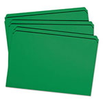 Smead Reinforced Top Tab Colored File Folders, Straight Tab, Legal Size, Green, 100/Box view 1