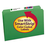 Smead Reinforced Top Tab Colored File Folders, Straight Tab, Legal Size, Green, 100/Box view 5
