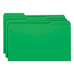 Smead Reinforced Top Tab Colored File Folders, 1/3-Cut Tabs, Legal Size, Green, 100/Box view 4