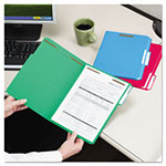 Smead Top Tab Colored 2-Fastener Folders, 1/3-Cut Tabs, Legal Size, Green, 50/Box view 3