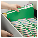 Smead Top Tab Colored 2-Fastener Folders, 1/3-Cut Tabs, Legal Size, Green, 50/Box view 4