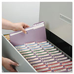 Smead Reinforced Top Tab Colored File Folders, 1/3-Cut Tabs, Legal Size, Lavender, 100/Box view 4