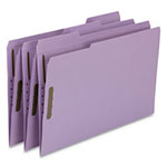 Smead Top Tab Colored 2-Fastener Folders, 1/3-Cut Tabs, Legal Size, Lavender, 50/Box view 3