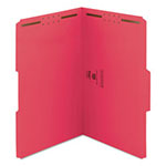 Smead Top Tab Colored 2-Fastener Folders, 1/3-Cut Tabs, Legal Size, Red, 50/Box view 1