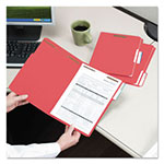Smead Top Tab Colored 2-Fastener Folders, 1/3-Cut Tabs, Legal Size, Red, 50/Box view 4