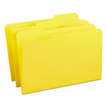 Smead Reinforced Top Tab Colored File Folders, 1/3-Cut Tabs, Legal Size, Yellow, 100/Box view 2