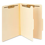 Smead Manila Four- and Six-Section Top Tab Classification Folders, 1 Divider, Legal Size, Manila, 10/Box view 3