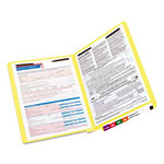 Smead Heavyweight Colored End Tab Folders with Two Fasteners, Straight Tab, Letter Size, Yellow, 50/Box view 1