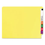Smead Heavyweight Colored End Tab Folders with Two Fasteners, Straight Tab, Letter Size, Yellow, 50/Box view 2