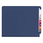 Smead End Tab Pressboard Classification Folders with SafeSHIELD Fasteners, 2 Dividers, Letter Size, Dark Blue, 10/Box view 1