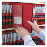 Smead End Tab Pressboard Classification Folders with SafeSHIELD Fasteners, 2 Dividers, Legal Size, Bright Red, 10/Box view 5