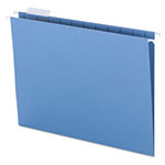 Smead Colored Hanging File Folders, Letter Size, 1/5-Cut Tab, Blue, 25/Box view 1