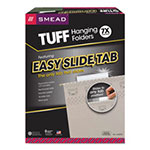 Smead TUFF Hanging Folders with Easy Slide Tab, Letter Size, 1/3-Cut Tab, Steel Gray, 18/Box view 3