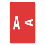 Smead AlphaZ Color-Coded Second Letter Alphabetical Labels, A, 1 x 1.63, Red, 10/Sheet, 10 Sheets/Pack orginal image