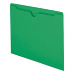 Smead Colored File Jackets with Reinforced Double-Ply Tab, Straight Tab, Letter Size, Green, 100/Box view 1