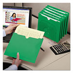 Smead Colored File Jackets with Reinforced Double-Ply Tab, Straight Tab, Letter Size, Green, 100/Box view 5