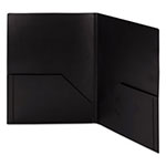 Smead Frame View Poly Two-Pocket Folder, 11 x 8.5, Clear/Black, 5/Pack view 2