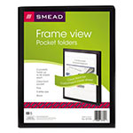 Smead Frame View Poly Two-Pocket Folder, 11 x 8.5, Clear/Black, 5/Pack view 3