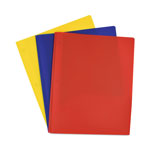Smead Poly Two-Pocket Folder with Fasteners, 130-Sheet Capacity, 11 x 8.5, Assorted, 6/Pack view 1