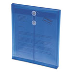 Smead Poly String & Button Interoffice Envelopes, String & Button Closure, 9.75 x 11.63, Transparent Blue, 5/Pack view 2