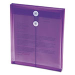 Smead Poly String & Button Interoffice Envelopes, String & Button Closure, 9.75 x 11.63, Transparent Purple, 5/Pack view 2