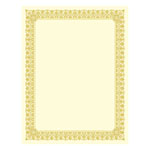 Southworth Premium Certificates, Ivory , Fleur Gold Foil Border, 66 lb, 8.5 x 11, 15/Pack orginal image