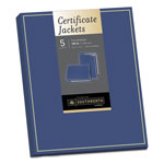 Southworth Certificate Jacket, Navy/Gold Border, Felt, 88lb Stock, 12 x 9 1/2, 5/Pack orginal image