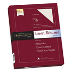 Southworth 100% Cotton Premium Weight Linen Resume Paper, 32 lb, 8.5 x 11, Almond, 100/Pack orginal image
