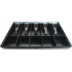 Sparco Money Tray with Locking Cover, 16"x11"x2-1/4", Black view 2