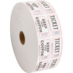 Sparco Check Ticket, Roll, Double with Coupon, 2000 Ct, White orginal image