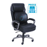 SertaPedic Cosset Big and Tall Executive Chair, Supports up to 400 lbs., Black Seat/Black Back, Slate Base view 1