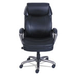 SertaPedic Cosset High-Back Executive Chair, Supports up to 275 lbs., Black Seat/Black Back, Slate Base view 3