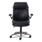 SertaPedic Cosset Mid-Back Executive Chair, Supports up to 275 lbs., Black Seat/Black Back, Slate Base view 2