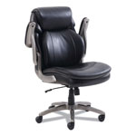 SertaPedic Cosset Mid-Back Executive Chair, Supports up to 275 lbs., Black Seat/Black Back, Slate Base view 3