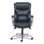 SertaPedic Emerson Big and Tall Task Chair, Supports up to 400 lbs., Black Seat/Black Back, Silver Base view 1