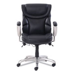 SertaPedic Emerson Task Chair, Supports up to 300 lbs., Black Seat/Black Back, Silver Base view 1