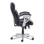 SertaPedic Emerson Task Chair, Supports up to 300 lbs., Black Seat/Black Back, Silver Base view 2