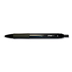 Stride StrideRio Gel Pen, Retractable, Medium 0.7 mm, Black Ink, Translucent Black Barrel, 12/Box view 2