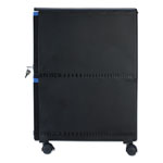 Storex Two-Drawer Mobile Filing Cabinet, 14.75w x 18.25d x 26h, Black/Blue view 4