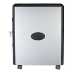 Storex Two-Drawer Mobile Filing Cabinet, Metal Siding, 19w x 15d x 23h, Silver/Black view 5