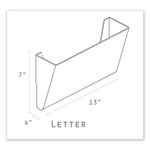 Storex Wall File, Letter, 13 x 7, Single Pocket, Smoke view 2