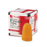 Swingline Rubber Finger Tips, 13 (Large), Amber, Dozen orginal image