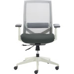 StyleWorks London Midback Task Chair - Dark Gray Fabric Seat - Mid Back - 5-star Base - Multicolor - Yes - 1 Each view 1