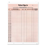 Tabbies Patient Sign-In Label Forms, 8 1/2 x 11 5/8, 125 Sheets/Pack, Salmon orginal image