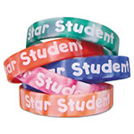 Teacher Created Resources Two-Toned Star Student Wristbands, Assorted Colors, 10/Pack orginal image