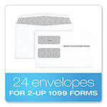 TOPS 1099 Double Window Envelope, Commercial Flap, Gummed Closure, 5.63 x 9, White, 24/Pack view 4